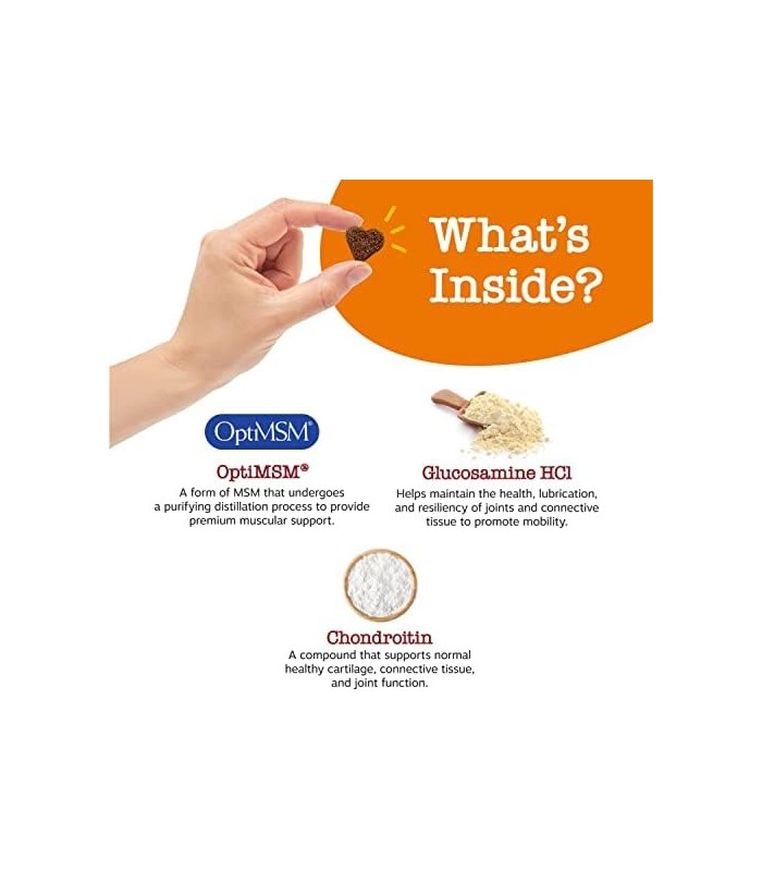 Zesty Paws Glucosamina para cães - Suplemento de quadris e articulações para cães - com condroitina e MSM - Mobilidade natural a