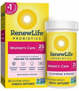 Probióticos Renew Life para mulheres, 25 bilhões de CFU garantidos, suplemento probiótico para saúde vaginal e imunológica, está