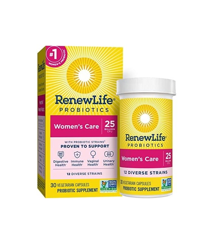 Probióticos Renew Life para mulheres, 25 bilhões de CFU garantidos, suplemento probiótico para saúde vaginal e imunológica, está