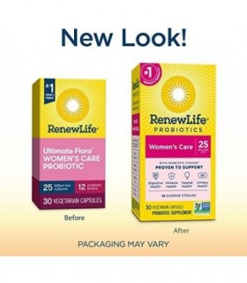 Probióticos Renew Life para mulheres, 25 bilhões de CFU garantidos, suplemento probiótico para saúde vaginal e imunológica, está