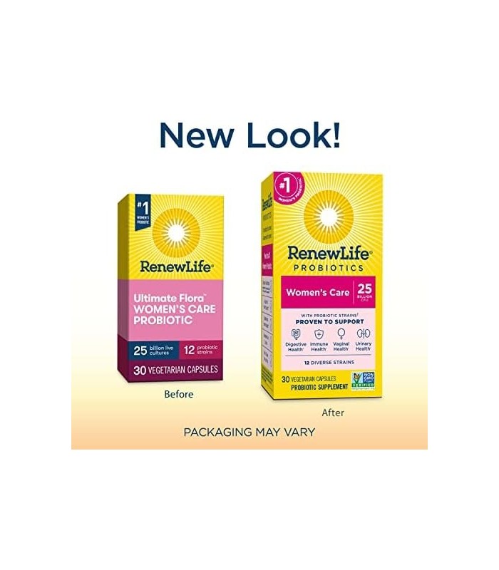 Probióticos Renew Life para mulheres, 25 bilhões de CFU garantidos, suplemento probiótico para saúde vaginal e imunológica, está