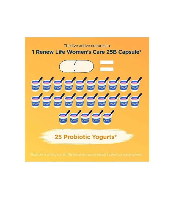 Probióticos Renew Life para mulheres, 25 bilhões de CFU garantidos, suplemento probiótico para saúde vaginal e imunológica, está