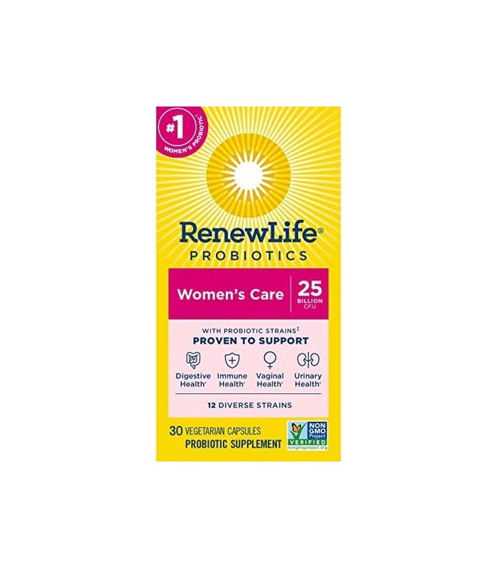 Probióticos Renew Life para mulheres, 25 bilhões de CFU garantidos, suplemento probiótico para saúde vaginal e imunológica, está