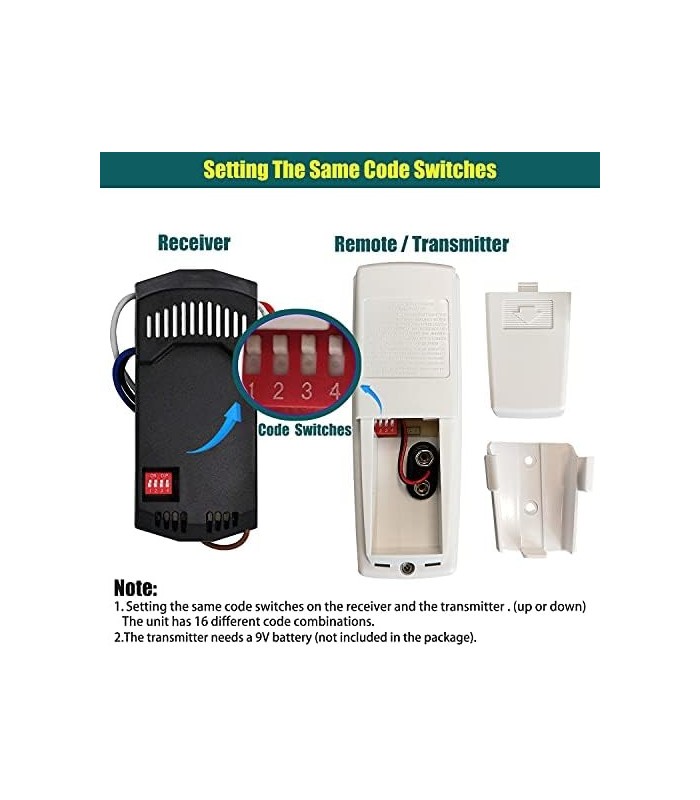 Kit de receptor e controle remoto de ventilador de teto universal, substituição de Hunter, Hampton Bay, Harbor Breeze, 3 velocid