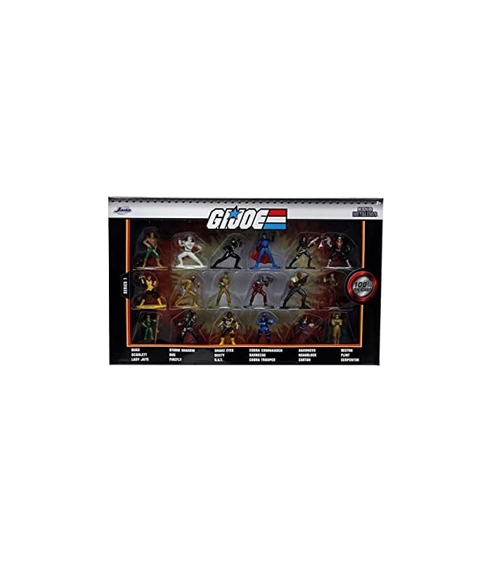 Jada Toys G.I. Joe 1.65 Pacote com 18 brinquedos fundidos para crianças e adultos, 32913