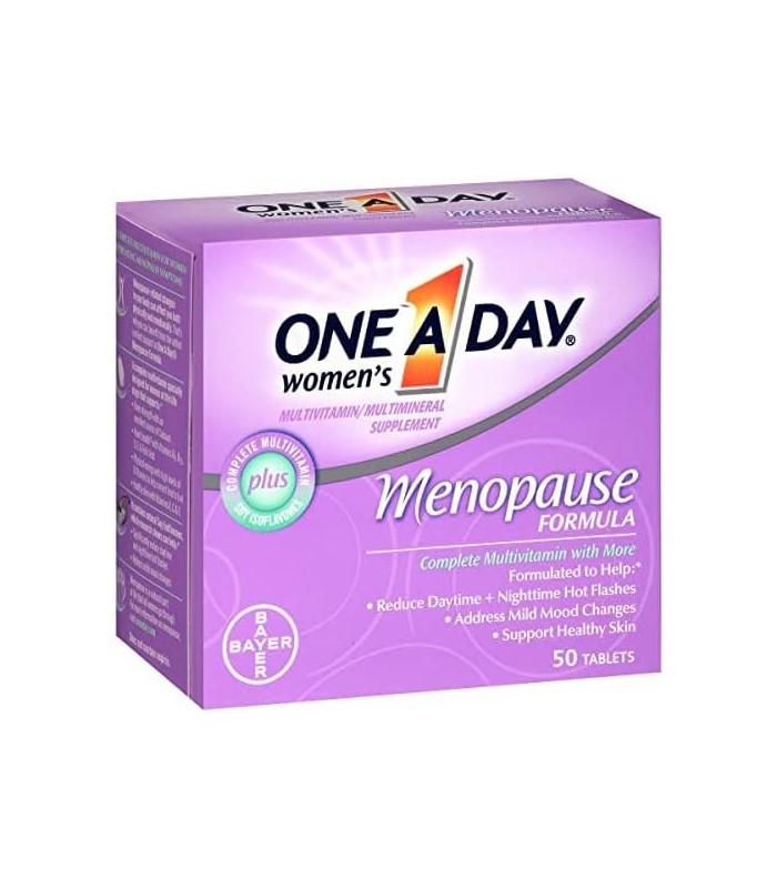 One A Day Womens Menopause Multivitamin com vitamina A, vitamina C, vitamina D, vitamina E e zinco para suporte imunológico à sa