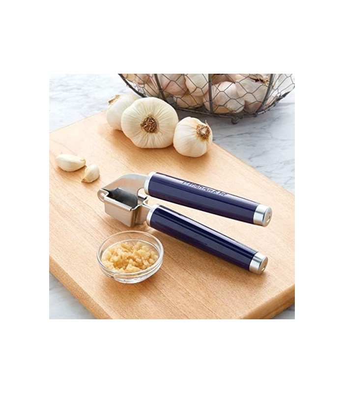 KitchenAid Classic Garlic Press, 7,68 polegadas, azul cobalto