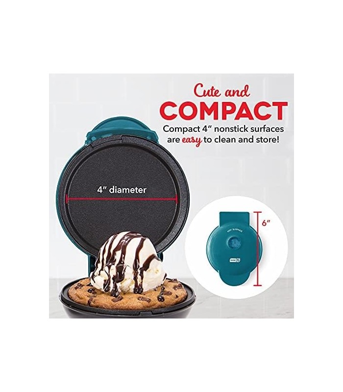 Conjunto de 3 pacotes de Mini Maker DASH, Mini Waffle Maker + Mini Waffle Maker em forma de coração + Mini Maker Griddle