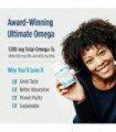Nordic Naturals Ultimate Omega, sabor limão - 90 géis macios - 1280 mg Omega-3 - Suplemento de óleo de peixe ômega-3 com EPA e D