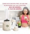 ESMM100-CREAM Retro Smoothie Maker Blender com Mason Jar, Perfeito para Shakes e Smoothies, 300 Watts, Creme