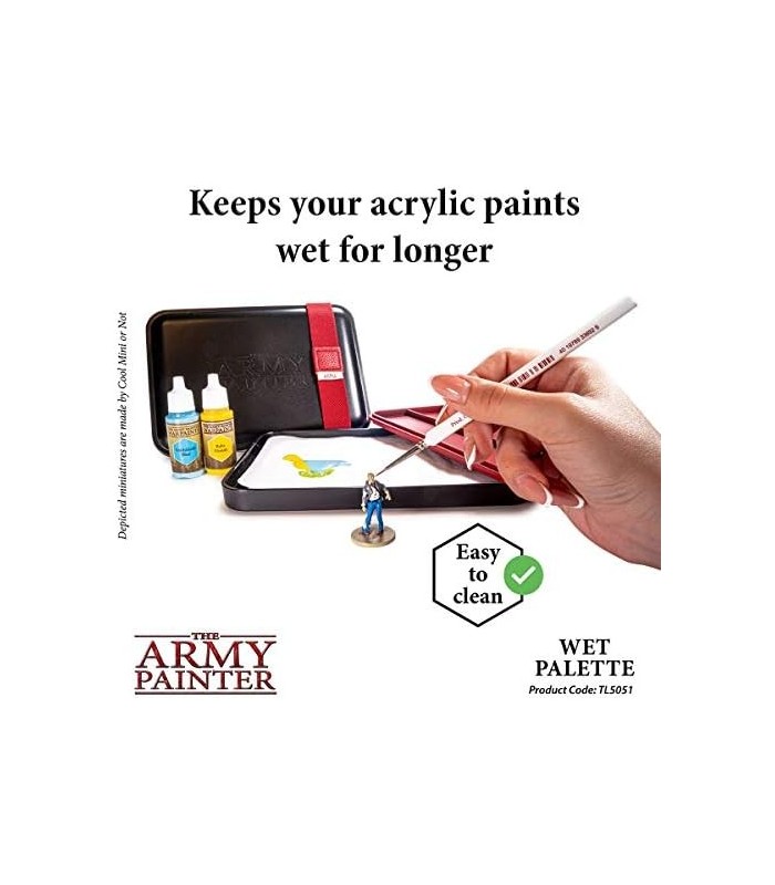 Paleta molhada do pintor do exército para pintura acrílica e paleta de papel Hydro Pack - Paleta úmida premium para miniaturas c