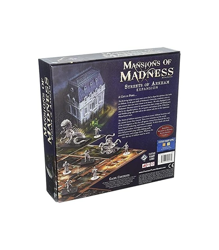Jogo de tabuleiro Mansions of Madness Streets of Arkham EXPANSÃO | Jogo de Terror | Jogo de tabuleiro misterioso para adolescent