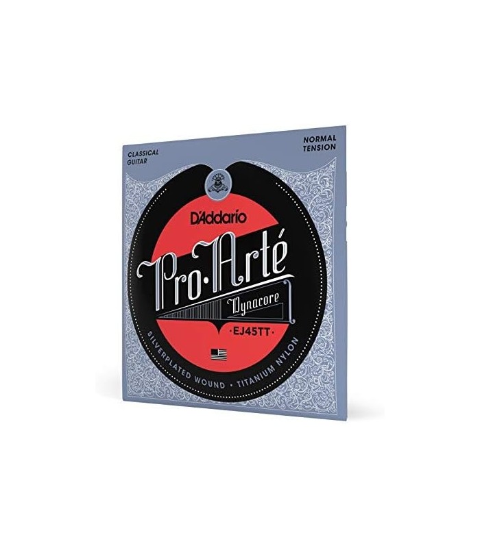 DAddario Guitar Strings - Pro-Arte Classical Guitar Strings - EJ45TT Dynacore - Envoltório banhado a prata, Dynacore composto, a