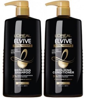LOreal Paris Elvive Total Repair 5 Shampoo e Condicionador Reparador para Cabelos Danificados, 28 onças (conjunto de 2)