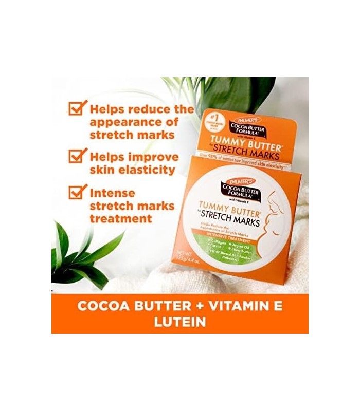 Kit completo de cuidados com a pele para estrias e gravidez com fórmula de manteiga de cacau Palmers