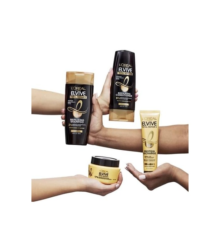 LOreal Paris Elvive Total Repair 5 Shampoo e Condicionador Reparador para Cabelos Danificados, 28 onças (conjunto de 2)