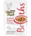 Fancy Feast Purina Grain Free Cat Food Complementos, caldos de frutos do mar bisque e toques de lagosta real - (16) 1,4 oz. bols