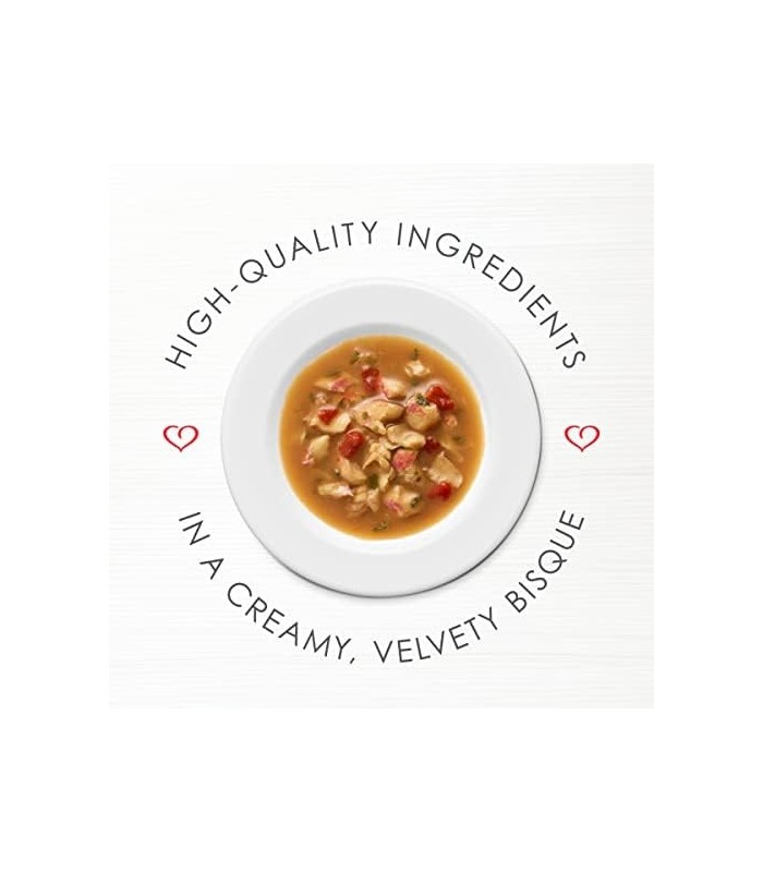 Fancy Feast Purina Grain Free Cat Food Complementos, caldos de frutos do mar bisque e toques de lagosta real - (16) 1,4 oz. bols