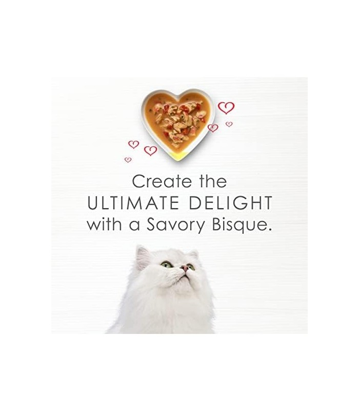 Fancy Feast Purina Grain Free Cat Food Complementos, caldos de frutos do mar bisque e toques de lagosta real - (16) 1,4 oz. bols