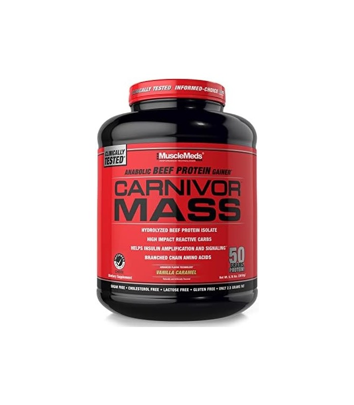MuscleMeds Carnivor Mass Diet Supplement, Vanilla Caramel, 5,93 libras (002658)