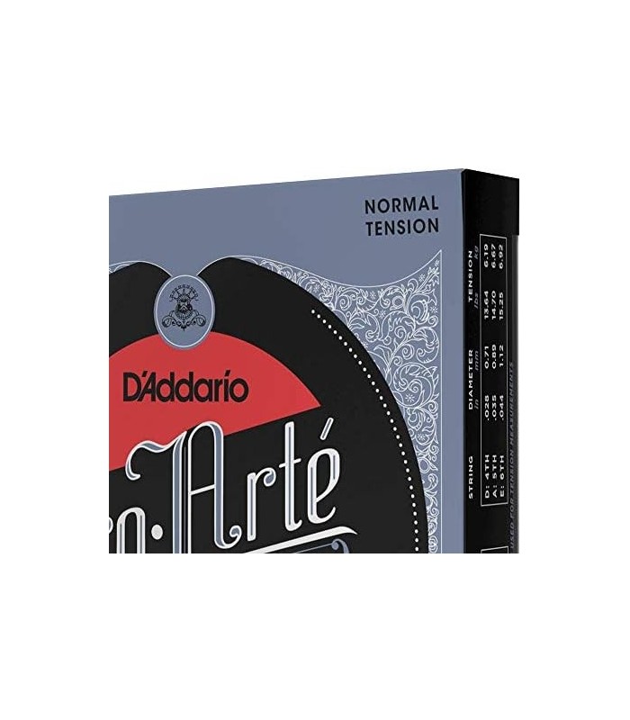 DAddario Guitar Strings - Pro-Arte Classical Guitar Strings - EJ45TT-3D Dynacore - Envoltório banhado a prata, Dynacore composto