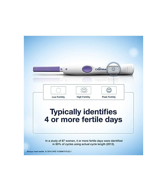 Clearblue Advanced Ovulation Test, Predictor Kit, com testes de ovulação avançados com resultados, 20 testes de ovulação