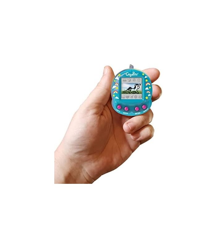 Pets Angelic Unicorn Virtual Animal Pet Toy, Edição de Colecionador Atualizada, Novo Concha de Habitação Azul Aqua Brilhante, Pa