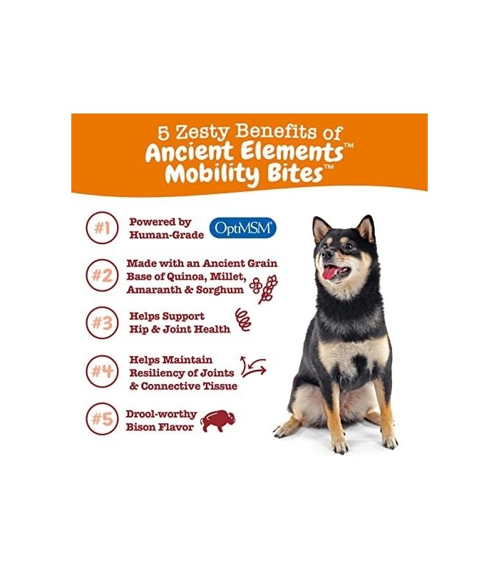 Zesty Paws Glucosamina para cães - Suplemento de quadris e articulações para cães - com condroitina e MSM - Mobilidade natural a