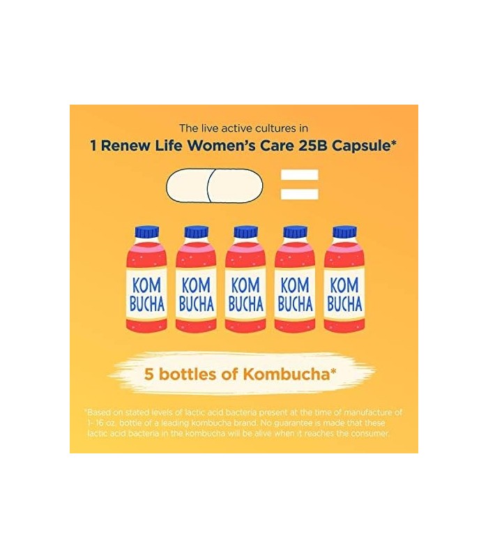 Probióticos Renew Life para mulheres, 25 bilhões de CFU garantidos, suplemento probiótico para saúde vaginal e imunológica, está