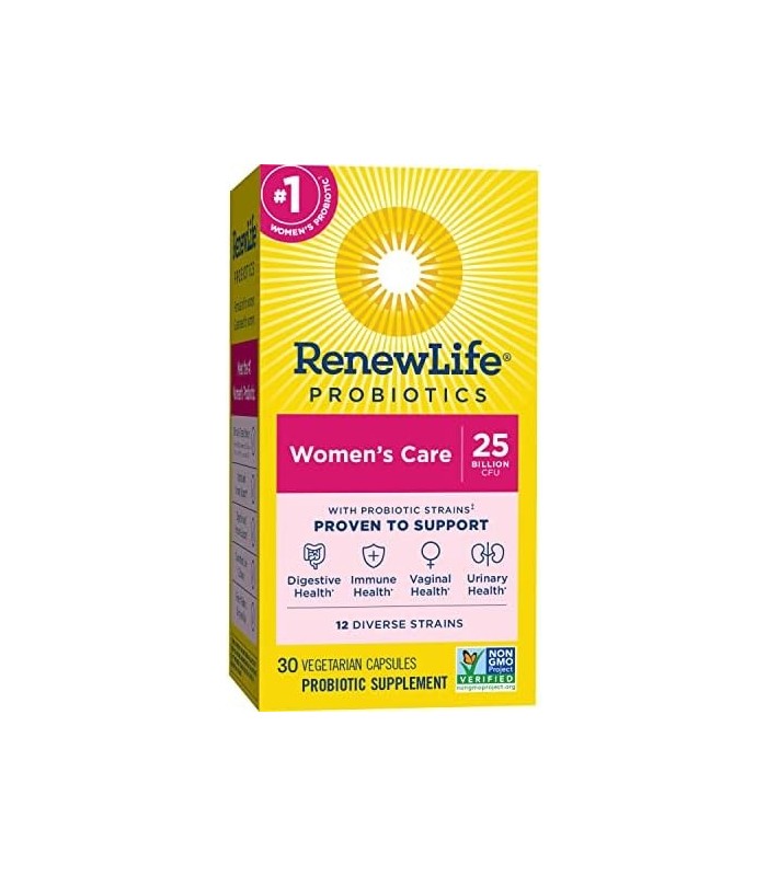 Probióticos Renew Life para mulheres, 25 bilhões de CFU garantidos, suplemento probiótico para saúde vaginal e imunológica, está