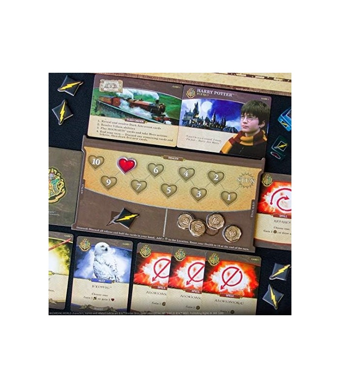 Harry Potter Hogwarts Battle Cooperativa Deck Building Card Game | Mercadoria oficial licenciada de Harry Potter | Jogo de Tabul