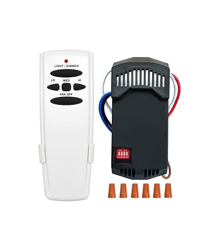 Kit de receptor e controle remoto de ventilador de teto universal, substituição de Hunter, Hampton Bay, Harbor Breeze, 3 velocid
