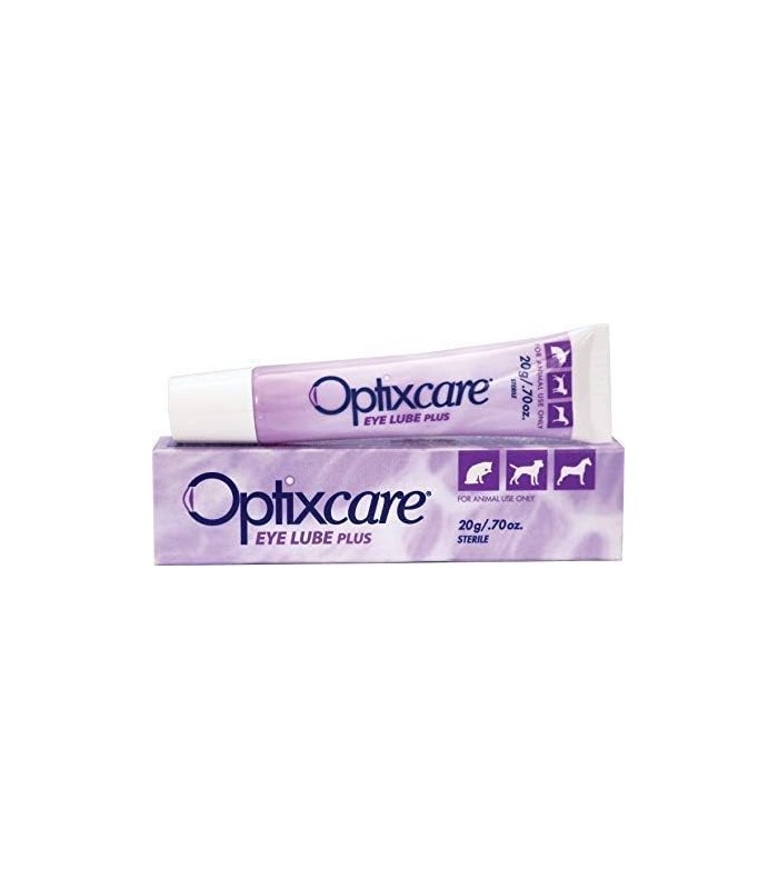 OptixCare Eye Lube Plus + Hyaluron 20g para Cão Gato Cavalos, Pack de 3