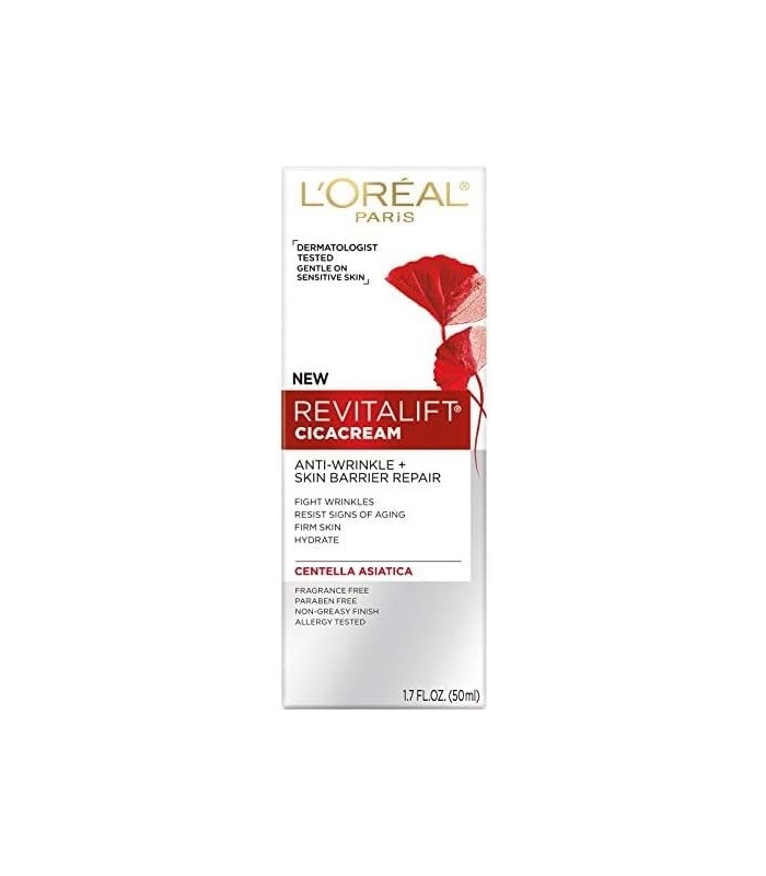 LOréal Paris Revitalift Cicacream Antirrugas + Reparador de Barreira da Pele, 1,7 fl oz - PACK DE 2