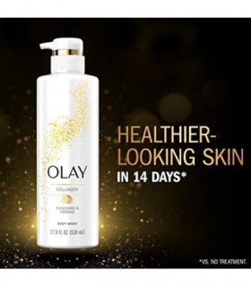 Olay Body Wash com colágeno e vitamina B3, limpeza e firmeza, 17,9 fl oz (pacote com 4) - a embalagem pode variar