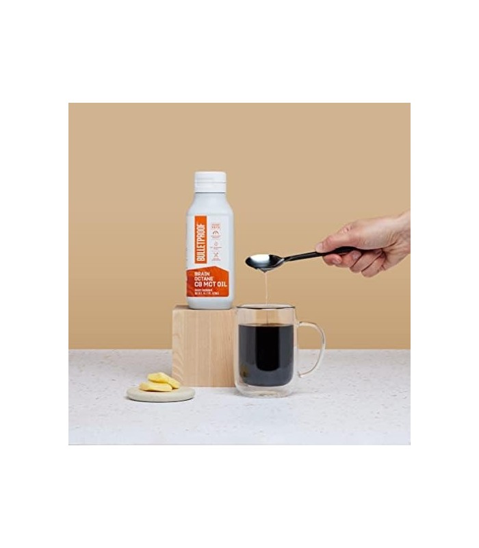 óleo Brain Octane C8 MCT à prova de balas, 16 onças, suplemento cetônico para energia sustentada e menos desejos