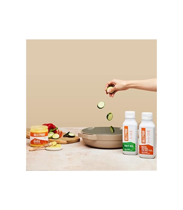 óleo Brain Octane C8 MCT à prova de balas, 16 onças, suplemento cetônico para energia sustentada e menos desejos