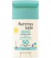 Aveeno Kids Protetor solar em bastão mineral de proteção contínua para pele sensível SPF 50, 100% óxido de zinco para rosto e co