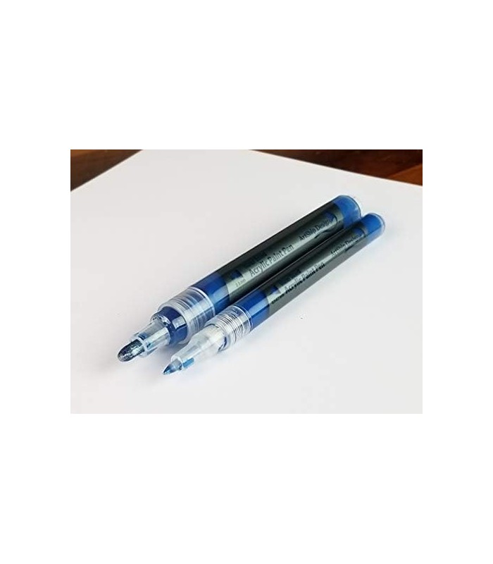 Canetas de tinta acrílica metálica 35, pacote duplo de marcadores de tinta de ponta extra fina e média, para pintura de rocha, c