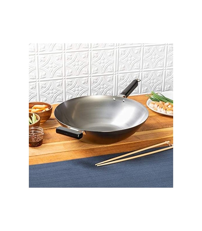 Joyce Chen Wok de Fundo Plano, Padrão, Metal