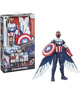 Avengers Marvel Studios Titan Hero Series Capitão América Action Brinquedo de 12 polegadas, inclui asas, para crianças de 4 anos