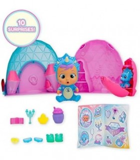 Cry Babies Magic Tears ICY World - Série Dino | Mais de 10 surpresas, incluindo boneca, dinossauro de estimação e acessórios - ó