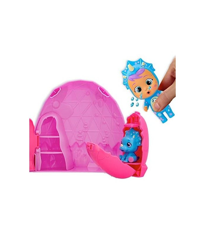 Cry Babies Magic Tears ICY World - Série Dino | Mais de 10 surpresas, incluindo boneca, dinossauro de estimação e acessórios - ó