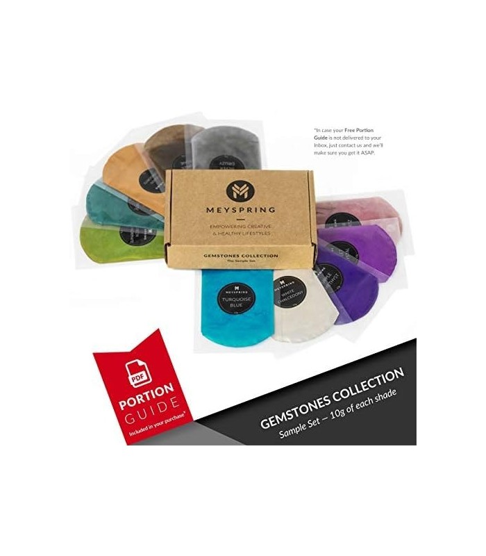 MEYSPRING Gemstones Collection Pó de Mica para Resina Epóxi - 100g - Cores Epóxi para Arte em Resina, Arte Geode - Pó de Resina