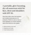 Supergoop! Glow Stick, 0,70 oz - SPF 50 PA ++++ Protetor solar de óleo seco para rosto e corpo - e hidrata para um brilho saudáv