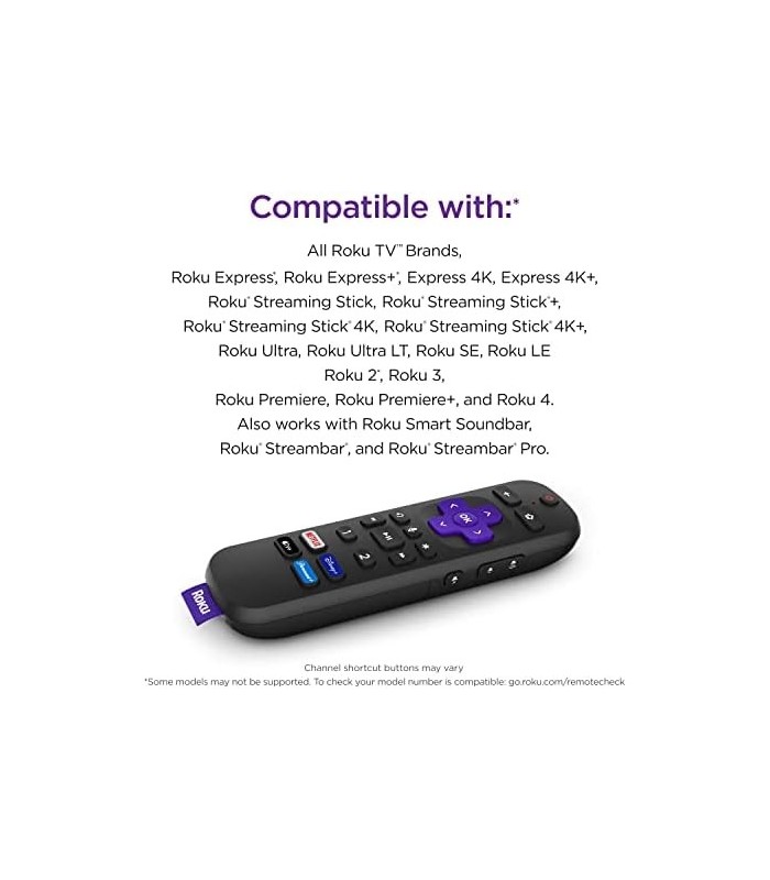 Roku Voice Remote Pro | Controle remoto de voz recarregável com controles de TV, localizador remoto perdido, audição privada, co