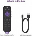 Roku Voice Remote Pro | Controle remoto de voz recarregável com controles de TV, localizador remoto perdido, audição privada, co