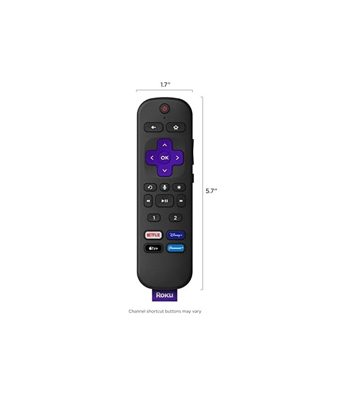 Roku Voice Remote Pro | Controle remoto de voz recarregável com controles de TV, localizador remoto perdido, audição privada, co