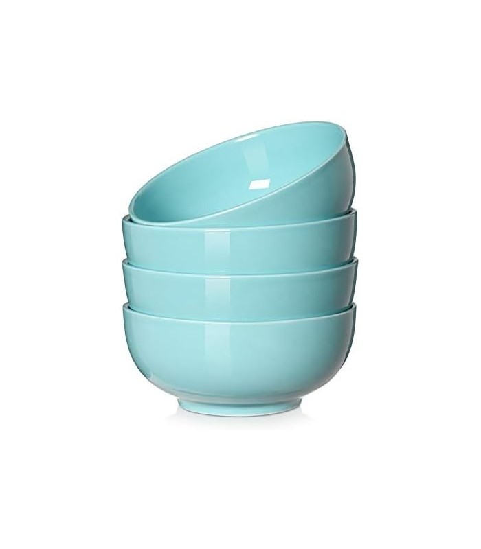 Tigelas de cereais de porcelana DOWAN de 22 onças, tigelas de sopa, conjunto de 4 tigelas, resistentes e empilháveis, laváveis ?