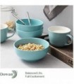 Tigelas de cereais de porcelana DOWAN de 22 onças, tigelas de sopa, conjunto de 4 tigelas, resistentes e empilháveis, laváveis ?